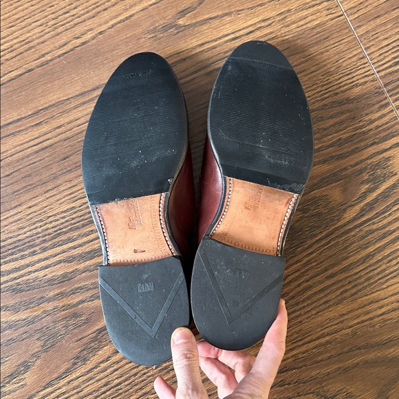 Allen Edmonds Brookwood Men's Burgundy Leather Tassel Loafers - Picture 6 of 7